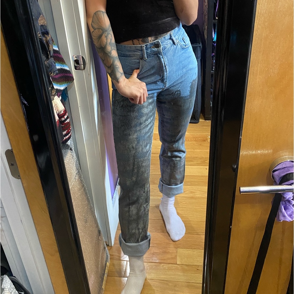 the Ragged Priest holographic silver jeans - Picture 2 of 5